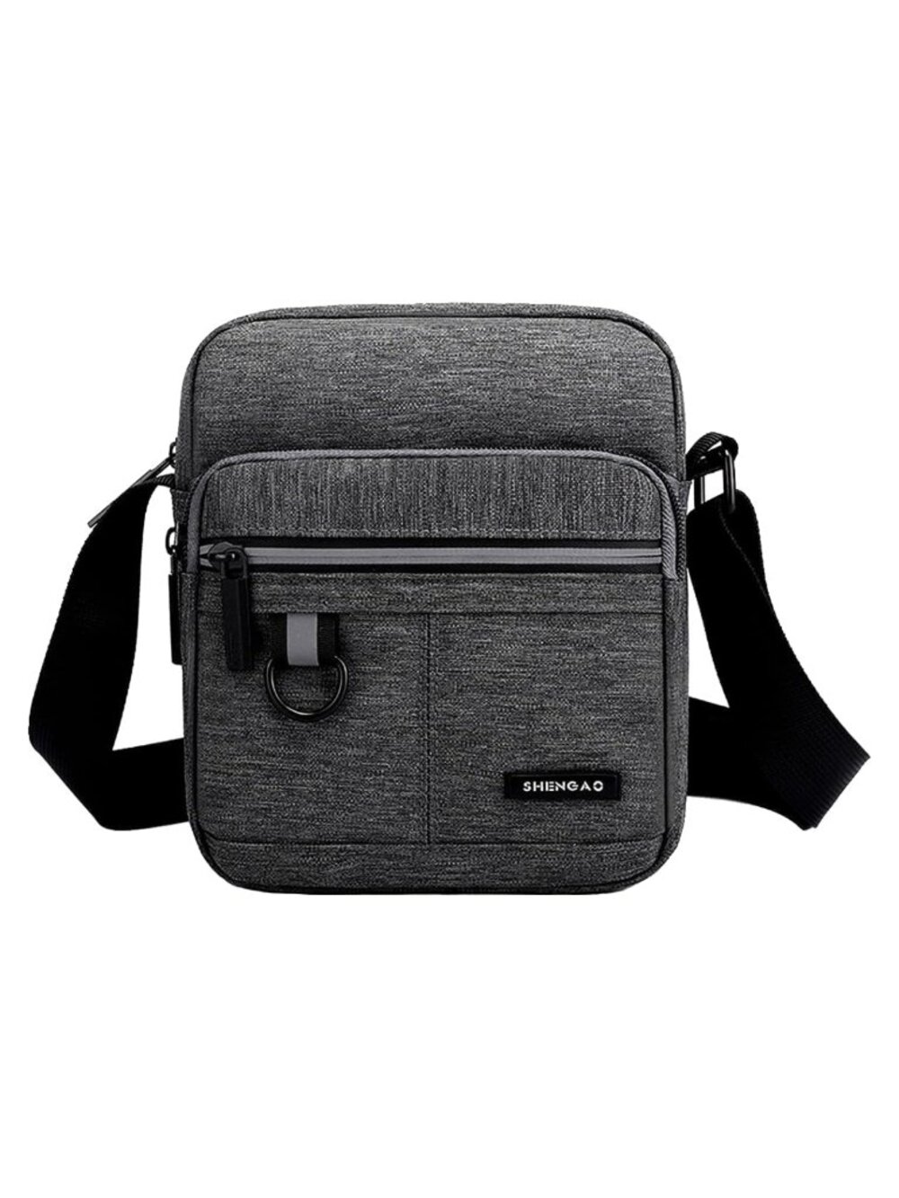 Canvas Crossbody Bag for Men, Small Shoulder Bag, Mini Messenger Bag with 4